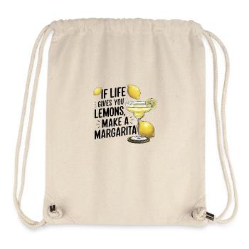Quand la vie vous donne des citrons, faites de la margarita - Sac à cordon recyclé Stanley/Stella - blanc naturel - Devant