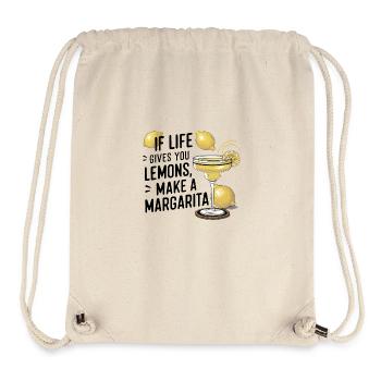 Quand la vie vous donne des citrons, faites de la margarita - Sac à cordon recyclé Stanley/Stella - blanc naturel - Devant
