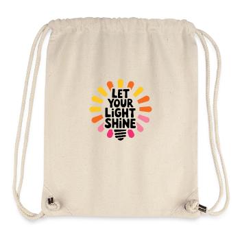 Let Your Light Shine – Leuchtende Glühbirne - Stanley/Stella recycelter Gym Bag - Naturweiß - Vorne