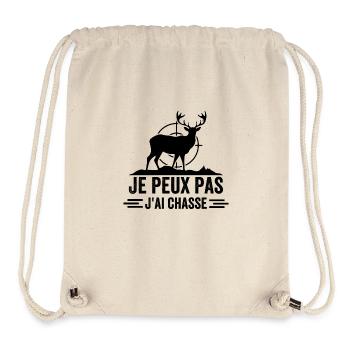 Je Peux Pas J'ai Chasse - Sac à cordon recyclé Stanley/Stella - blanc naturel - Devant