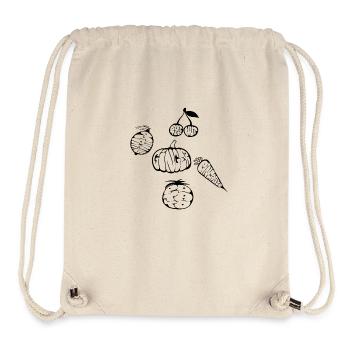 5 Graff Obst und Gemüse (Schablone) - Stanley/Stella recycelter Gym Bag - Naturweiß - Vorne