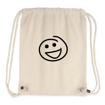 Visage heureux et riant - Sac à cordon recyclé Stanley/Stella - blanc naturel - Devant