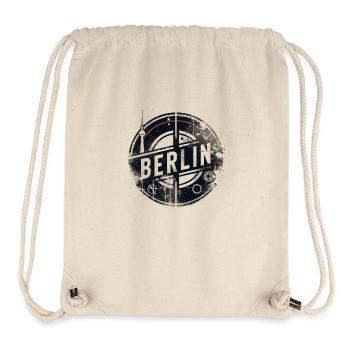 Berlin Grunge Design Alexanderplatz Berlin Ours - Sac à cordon recyclé Stanley/Stella - blanc naturel - Devant