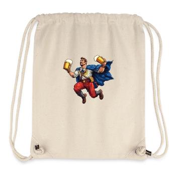 Bier Superheld Trachten Bedienung Volksfest Motiv - Stanley/Stella recycelter Gym Bag - Naturweiß - Vorne