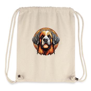 Chien de chasse Bernandiner - Sac à cordon recyclé Stanley/Stella - blanc naturel - Devant