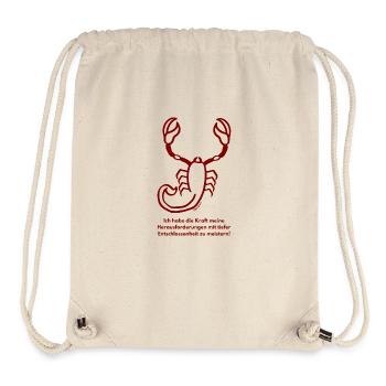 Sternzeichen Skorpion - Stanley/Stella recycelter Gym Bag - Naturweiß - Vorne