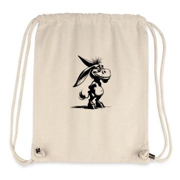 Donkey Cartoon Smiling Grinning Long Ear - Stanley/Stella Recycled Gym Bag - natural - Front