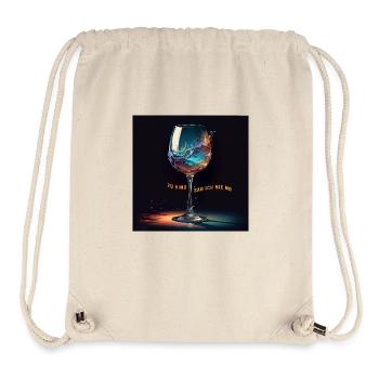 To Vino I never say no picture wine glass POSTER - Stanley/Stella Recycled Gym Bag - natural - Front