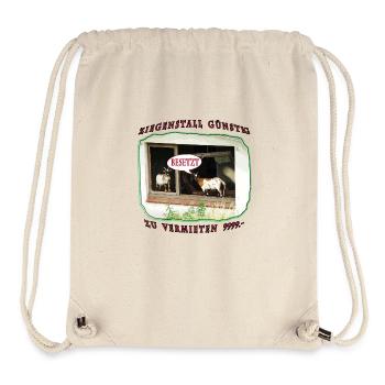 Wohnung Ziegenstall Satire schöner wohnen Satire - Stanley/Stella recycelter Gym Bag - Naturweiß - Vorne