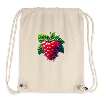 Framboise feuillu coulante - Sac à cordon recyclé Stanley/Stella - blanc naturel - Devant