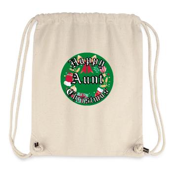 Happy Christmas Aunt - Stanley/Stella Recycled Gym Bag - natural - Front