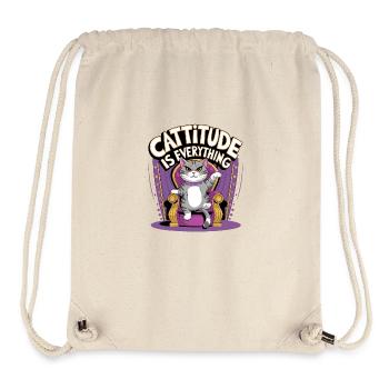Cattitude is Everything - Stanley/Stella Recycled Gym Bag - natural - Front