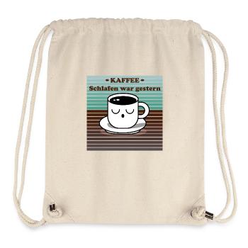 Design "Müde Brühe" - Stanley/Stella recycelter Gym Bag - Naturweiß - Vorne