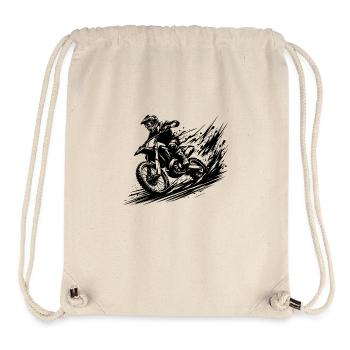 Dynamic motocross ride in mud and mud - Stanley/Stella Recycled Gym Bag - natural - Front