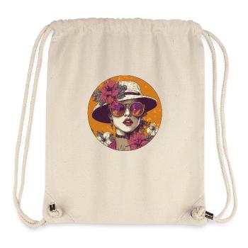 Fleurs et style : Une touche de glamour estival ! - Sac à cordon recyclé Stanley/Stella - blanc naturel - Devant