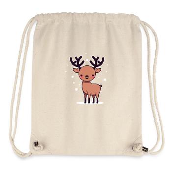 winterlicher Hirsch - Stanley/Stella recycelter Gym Bag - Naturweiß - Vorne