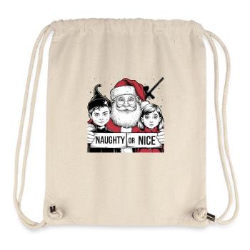 Vilain ou gentil joueur de paintball Le Père Noël demande ? - Sac à cordon recyclé Stanley/Stella - blanc naturel - Devant