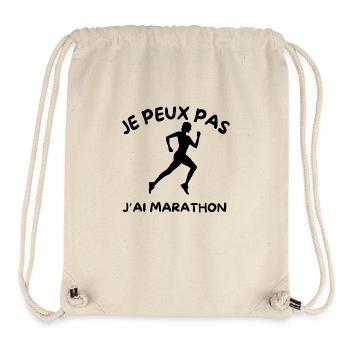 Ich kann keinen Marathon haben - Stanley/Stella recycelter Gym Bag - Naturweiß - Vorne