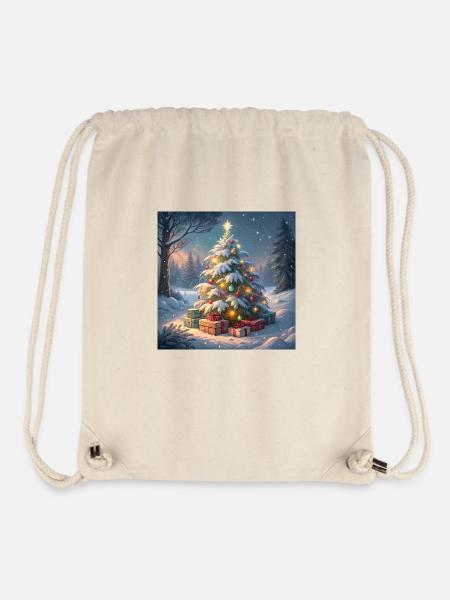 Weihnachtsbaum - Stanley/Stella recycelter Gym Bag - Naturweiß