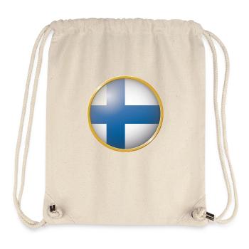 Finnland Emblem - Stanley/Stella recycelter Gym Bag - Naturweiß - Vorne