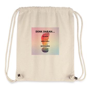 DU bist genug - Stanley/Stella recycelter Gym Bag - Naturweiß - Vorne