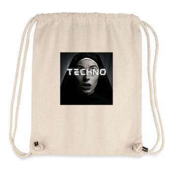 Surprised Techno Nun Design - Ready to Rave - Stanley/Stella recycelter Gym Bag - Naturweiß - Vorne