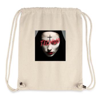 Nonne techno satanique - Rave Design - Sac à cordon recyclé Stanley/Stella - blanc naturel - Devant