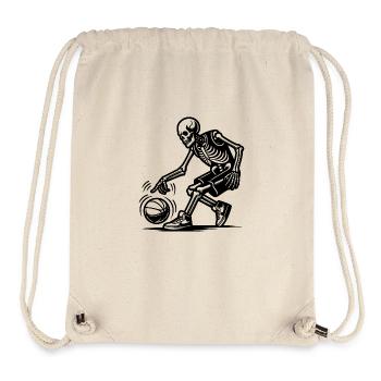 Halloween Skeleton Basketball Player with Ball - Stanley/Stella Recycled Gym Bag - natural - Front