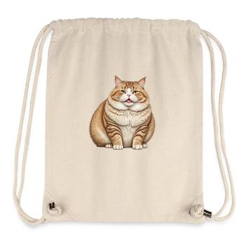 Dicke Katze - Stanley/Stella recycelter Gym Bag - Naturweiß - Vorne