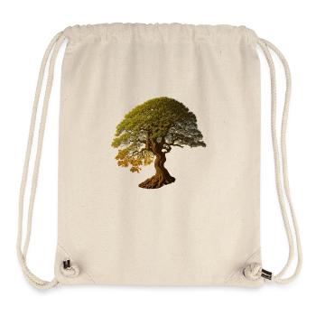 Baum Laubbaum in warmen Farbtönen - Stanley/Stella recycelter Gym Bag - Naturweiß - Vorne