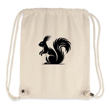 Squirrel Tattoo Style Drawing - Stanley/Stella Recycled Gym Bag - natural - Front