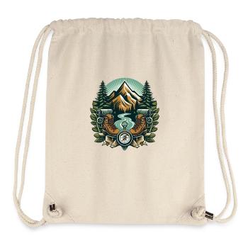 Logo de randonnée - Sac à cordon recyclé Stanley/Stella - blanc naturel - Devant
