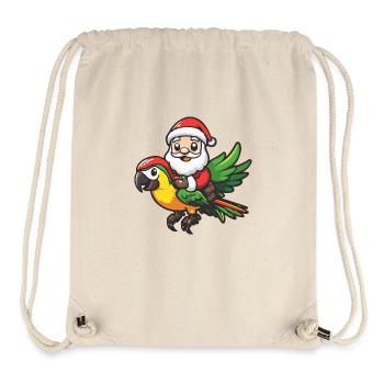 Papagai Weihnachtsmann Cartoon - Stanley/Stella recycelter Gym Bag - Naturweiß - Vorne