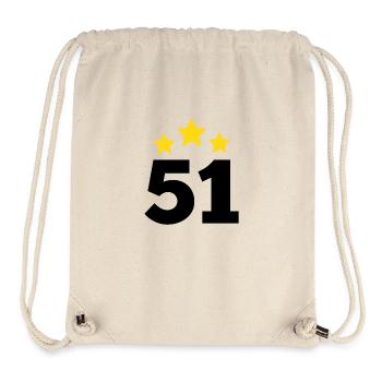 51 Jahre Stern - Geschenk zum 51. Jubiläum - Stanley/Stella recycelter Gym Bag - Naturweiß - Vorne