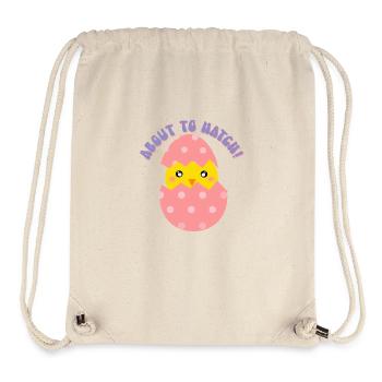 About to Hatch Girl - Stanley/Stella Recycled Gym Bag - natural - Front