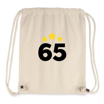 65 Years Star - 65th Anniversary Gift - Stanley/Stella Recycled Gym Bag - natural - Front