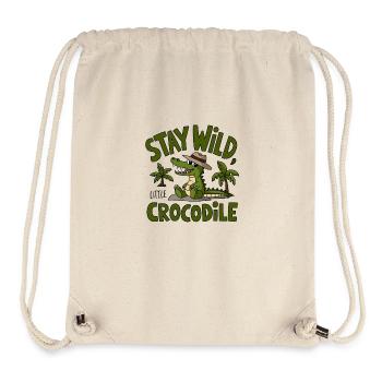 Wilder Kroko-Vibe - Stanley/Stella recycelter Gym Bag - Naturweiß - Vorne