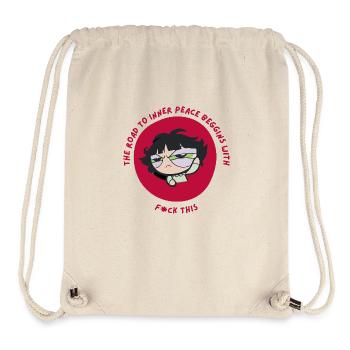 Der rote Powerpuff Girl Schriftzug - Stanley/Stella recycelter Gym Bag - Naturweiß - Vorne