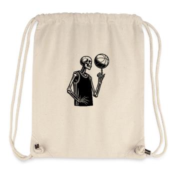 Halloween Skeleton Costume Basketball Style - Stanley/Stella Recycled Gym Bag - natural - Front