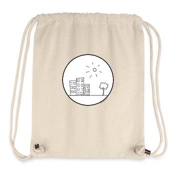 Hochhaus mit Sonne und Baum - Stanley/Stella recycelter Gym Bag - Naturweiß - Vorne