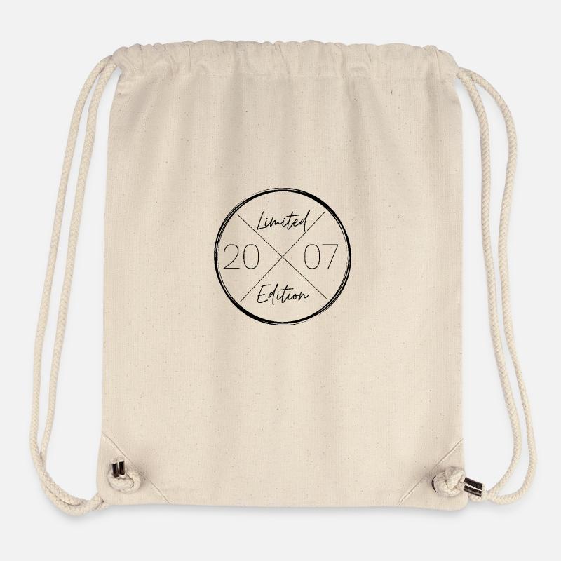 Edition limitée 2007 noir - Sac à cordon recyclé Stanley/Stella - blanc naturel