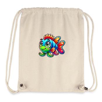 Bande dessinée de poisson - Sac à cordon recyclé Stanley/Stella - blanc naturel - Devant