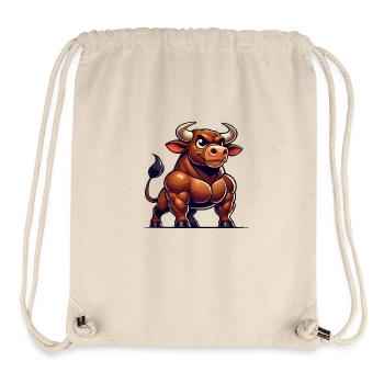 stier comic - Stanley/Stella recycelter Gym Bag - Naturweiß - Vorne