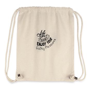 Life is Short Guilty Pleasures Quote - Stanley/Stella Recycled Gym Bag - natural - Front