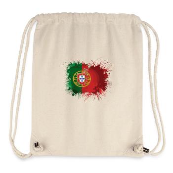 Portugal-Flagge als Farbflecken - Stanley/Stella recycelter Gym Bag - Naturweiß - Vorne