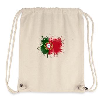 Portugal-Flagge als Farbflecken - Stanley/Stella recycelter Gym Bag - Naturweiß - Vorne