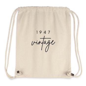 Vintage 1947 Birthday - Stanley/Stella Recycled Gym Bag - natural - Front