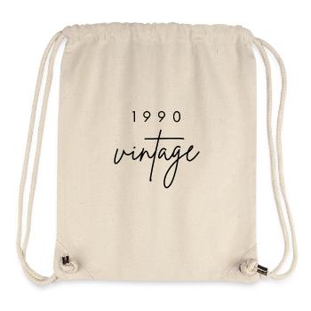 Anniversaire 1990 vintage - Sac à cordon recyclé Stanley/Stella - blanc naturel - Devant
