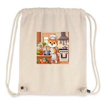Shiba Inu Cook - Stanley/Stella Recycled Gym Bag - natural - Front