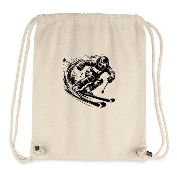 Snow whirlwinds and skiers with power descent - Stanley/Stella Recycled Gym Bag - natural - Front